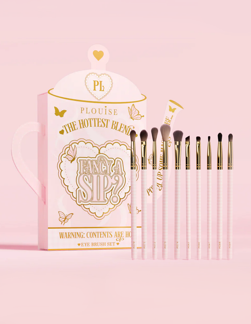 P.Louise Fancy A Sip 10-Piece Eye Brush Set